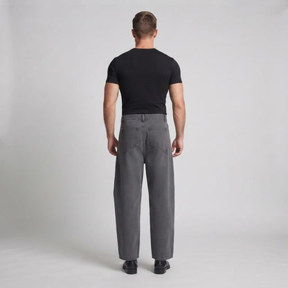 Men's Extra Wide Utility Palazzo Pants with Distinctive Diagonal Seams and Drop Crotch Shop Velvia