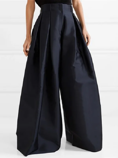 Shop Velvia | Loose Pants with High Waist Wide Leg and Pleated Pockets