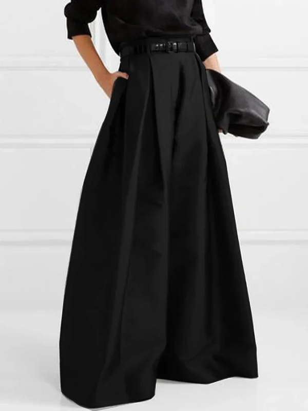 Shop Velvia | Loose Pants with High Waist Wide Leg and Pleated Pockets