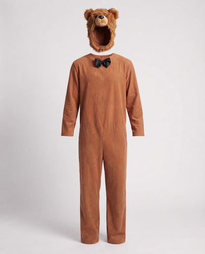 Men's cozy bear costume with lShop Velviaencher mask Shop Velvia
