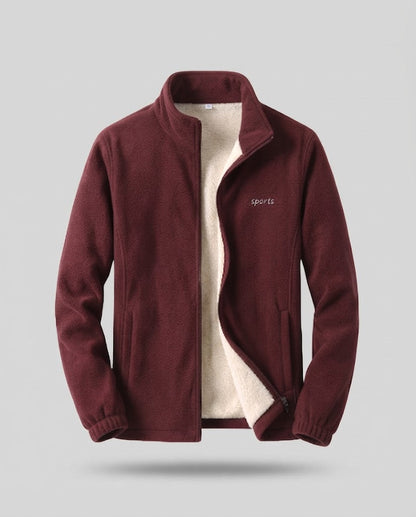 Men's Fleece Jacket with Stand-up Collar Shop Velvia