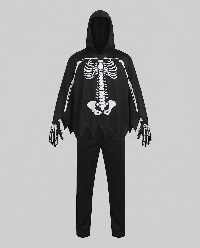 Men's Skeleton Halloween Costume with Hood Shop Velvia