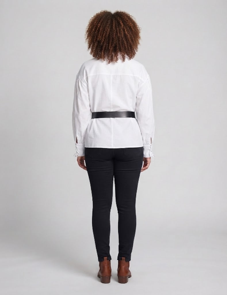 Women's Historical Leather Hip with Lacing and Belt Shop Velvia