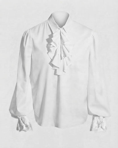 Women Ruffled Blouse with Elegant Collar Area Shop Velvia