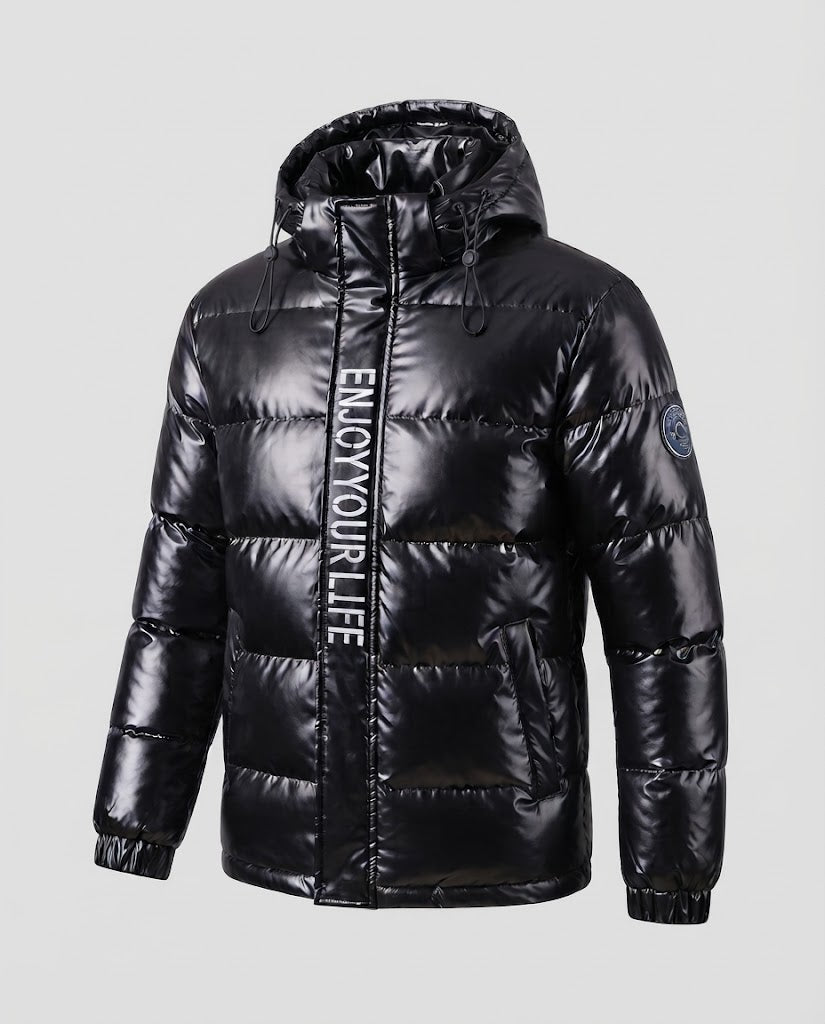 Men's Glossy Quilted Jacket Shop Velvia
