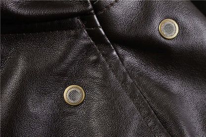 Shop Velvia | Men's Leather Jacket with Practical Pockets