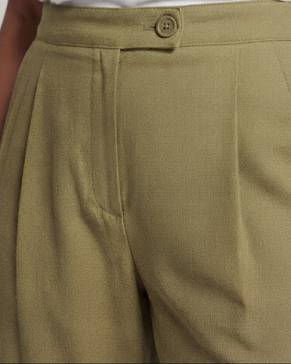 Women's High-Waist Culotte Pants with Wide Leg and Pleat Shop Velvia