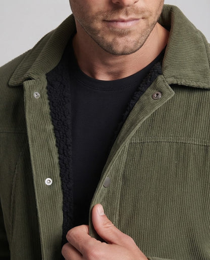 Men's Soft Cord Jacket with Teddy Lining Shop Velvia