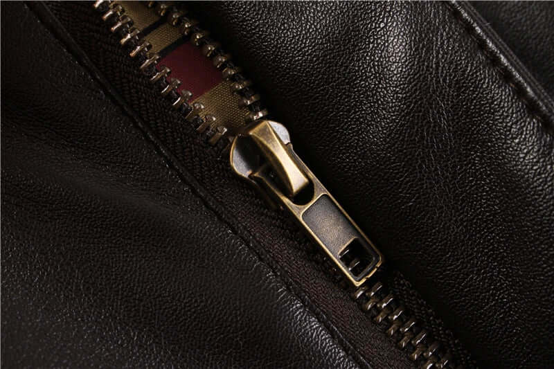 Shop Velvia | Men's Leather Jacket with Practical Pockets