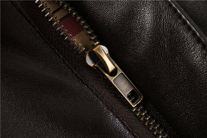 Shop Velvia | Men's Leather Jacket with Practical Pockets