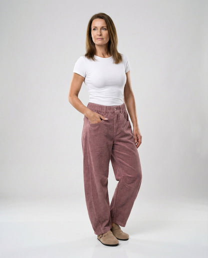 Women's Cord Trousers Women's Wide High Waist