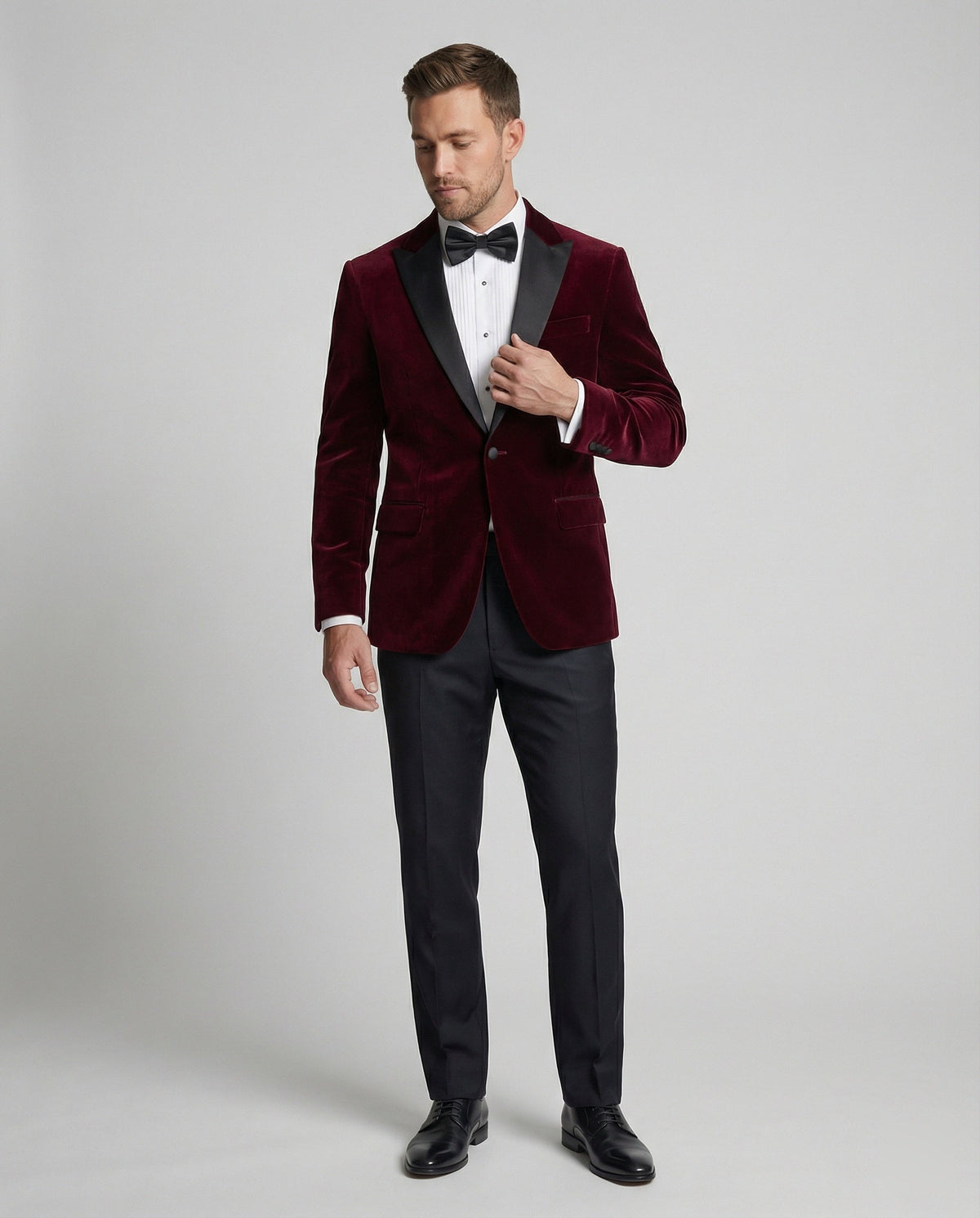 Shop Velvia | Men's Summer Jacket with Slim Fit and Contrasting Lapel