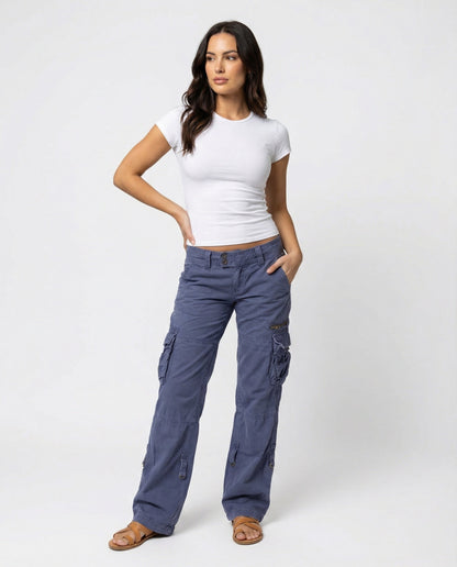 Shop Velvia - Elegant Cargo Pants for Women Modern Cut
