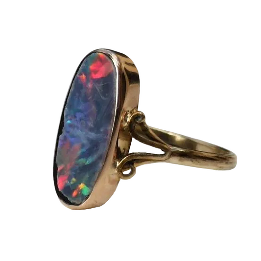 Vintage Colorful Opal Ring