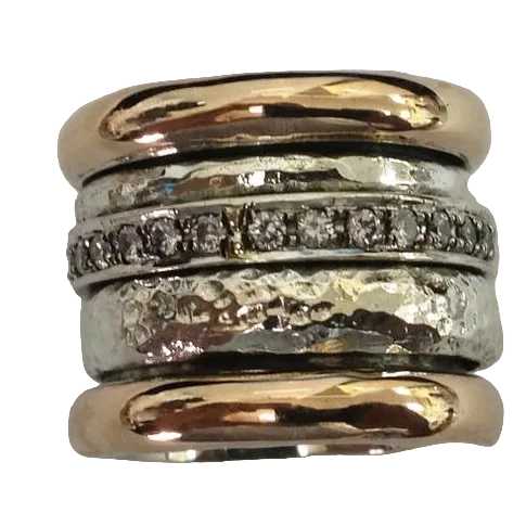 Vintage Layer Thick Gold Ring
