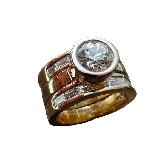 Vintage Layered Glass Ring
