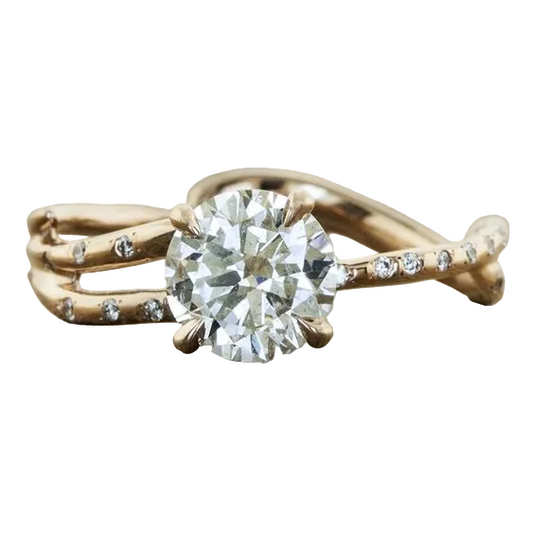 Vintage Zirconia Gold Ring