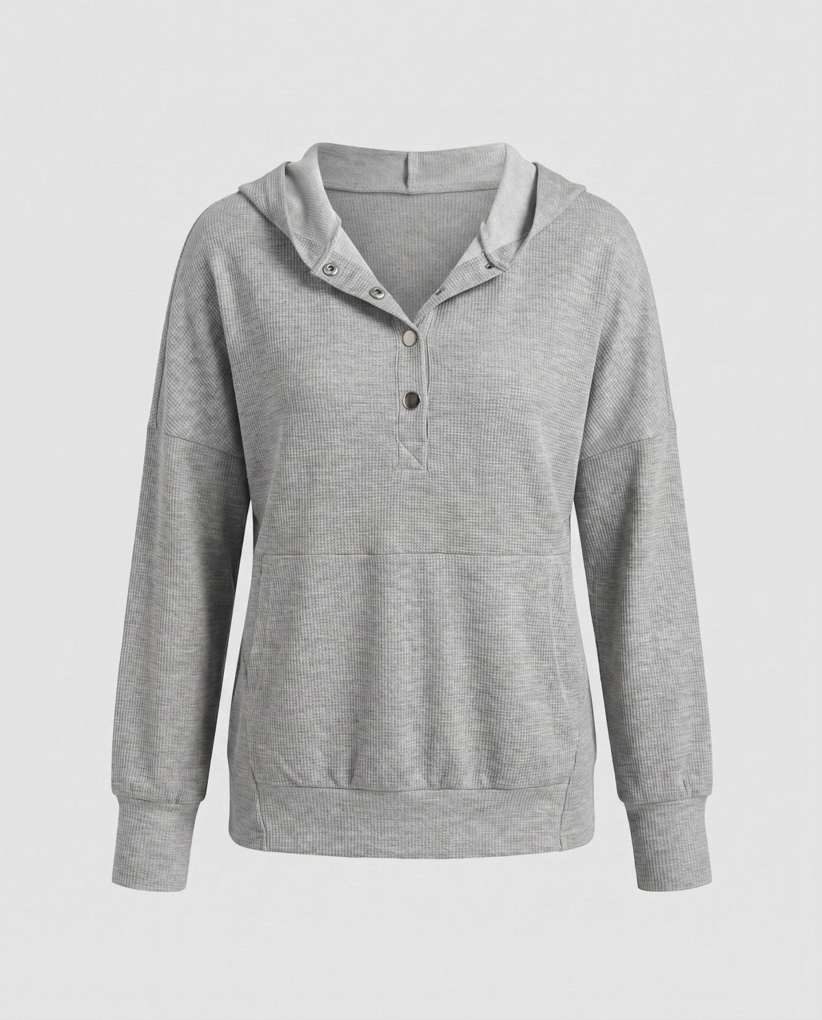 Ladies hoodie with elegant button placket by - Chichicherry