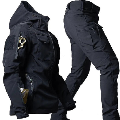 Shop Velvia | Men's Outdoor Tactical Hooded Jacket and Cargo Pants Set