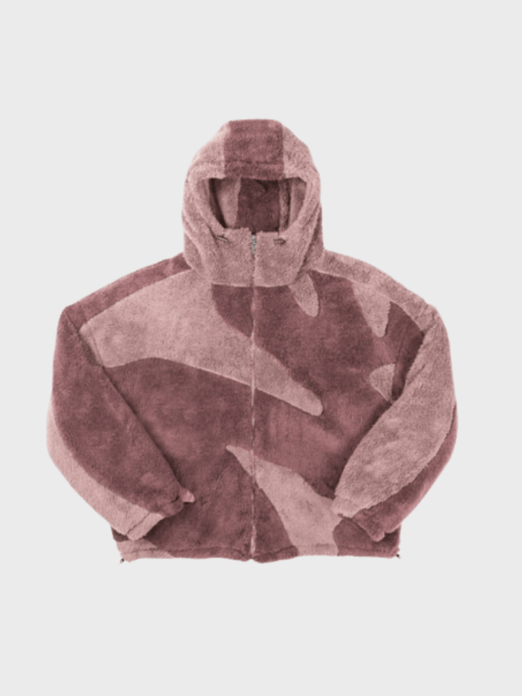 Shop Velvia | Men's Hooded Zip-Up Warm Fleece Jacket
