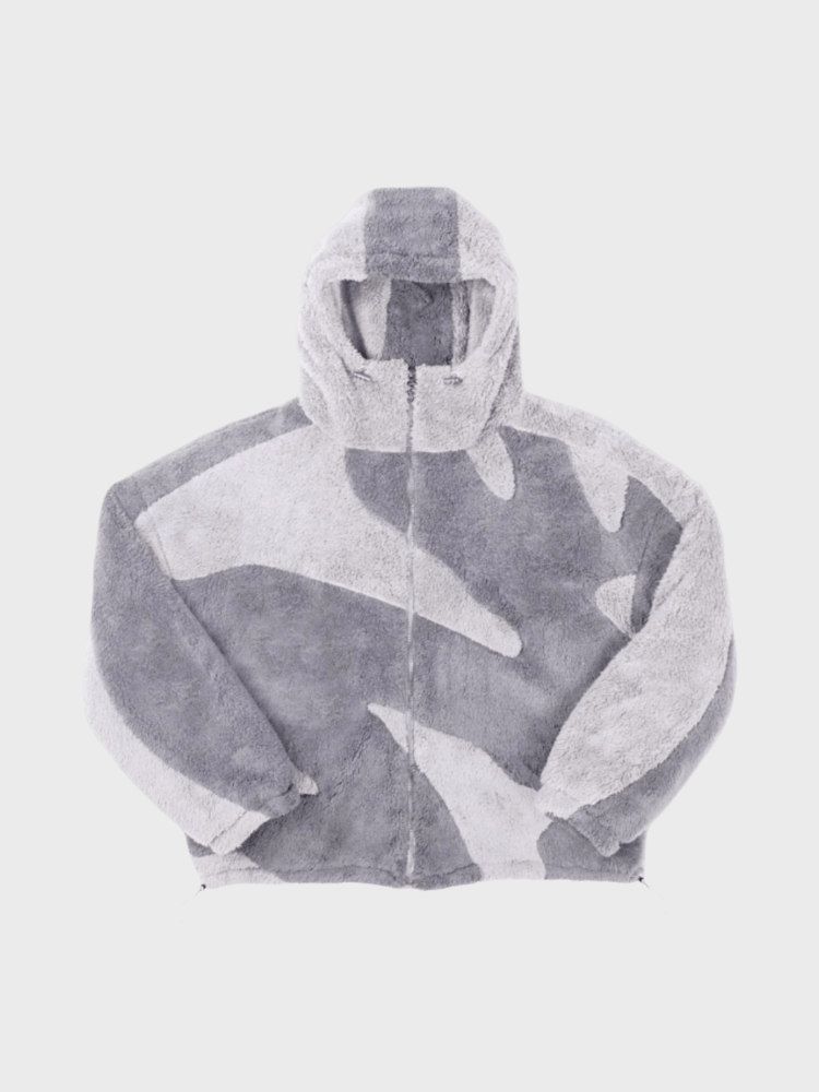 Shop Velvia | Men's Hooded Zip-Up Warm Fleece Jacket