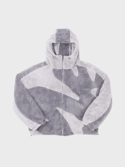 Shop Velvia | Men's Hooded Zip-Up Warm Fleece Jacket