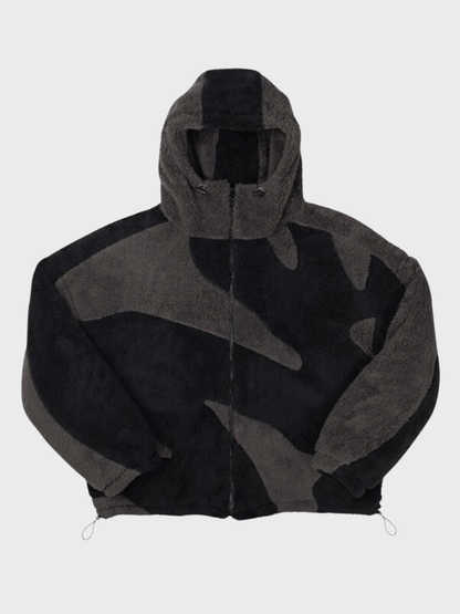 Shop Velvia | Men's Hooded Zip-Up Warm Fleece Jacket