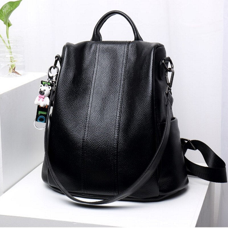 Shop Velvia | Anti-Theft Leather Backpack