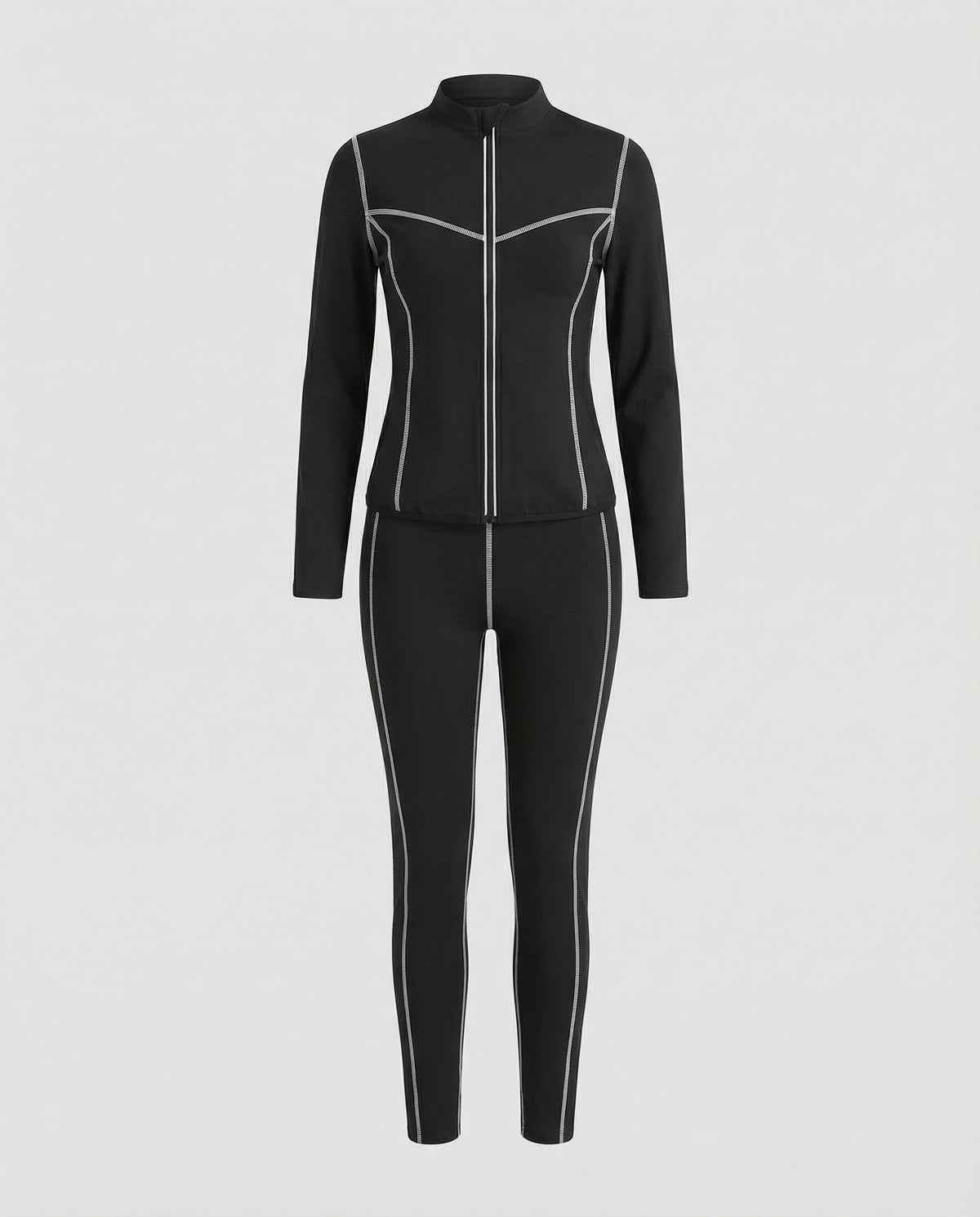 Women's Sports Set Stretch with Zip Jacket and Leggings