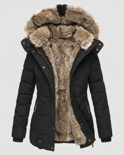 Shop Velvia | Warm waterproof winter coat with lining and hood