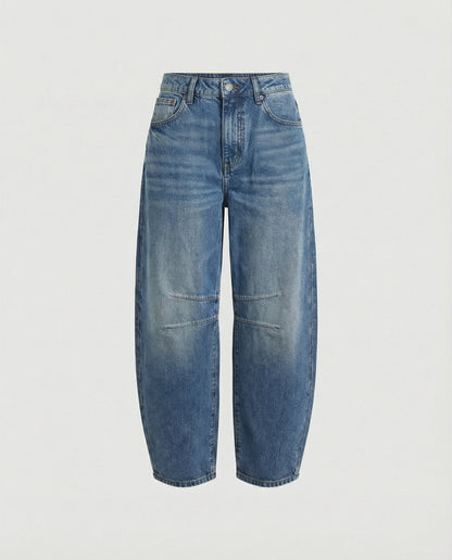Shop Velvia | Mid Rise Barrel Jeans for Women