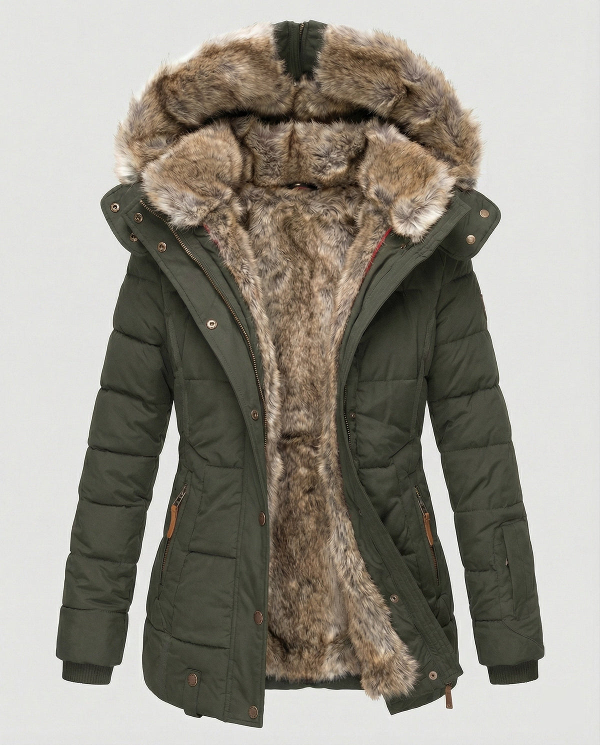Shop Velvia | Warm waterproof winter coat with lining and hood