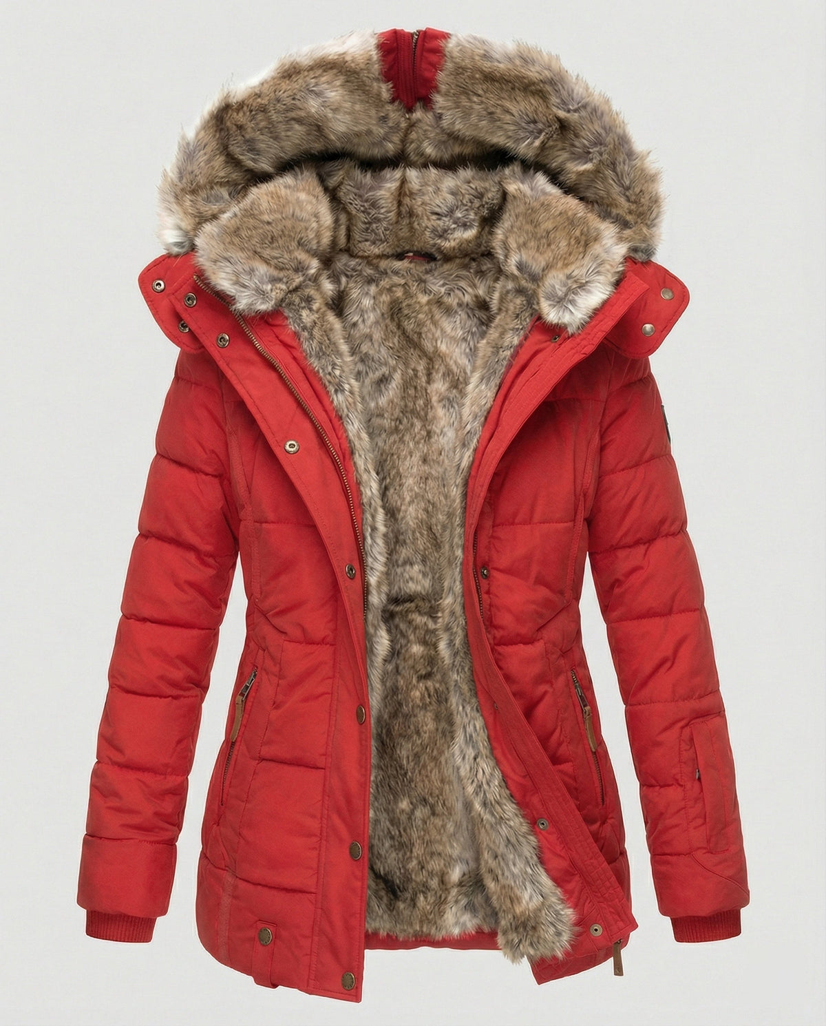 Shop Velvia | Warm waterproof winter coat with lining and hood