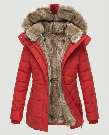 Shop Velvia | Warm waterproof winter coat with lining and hood