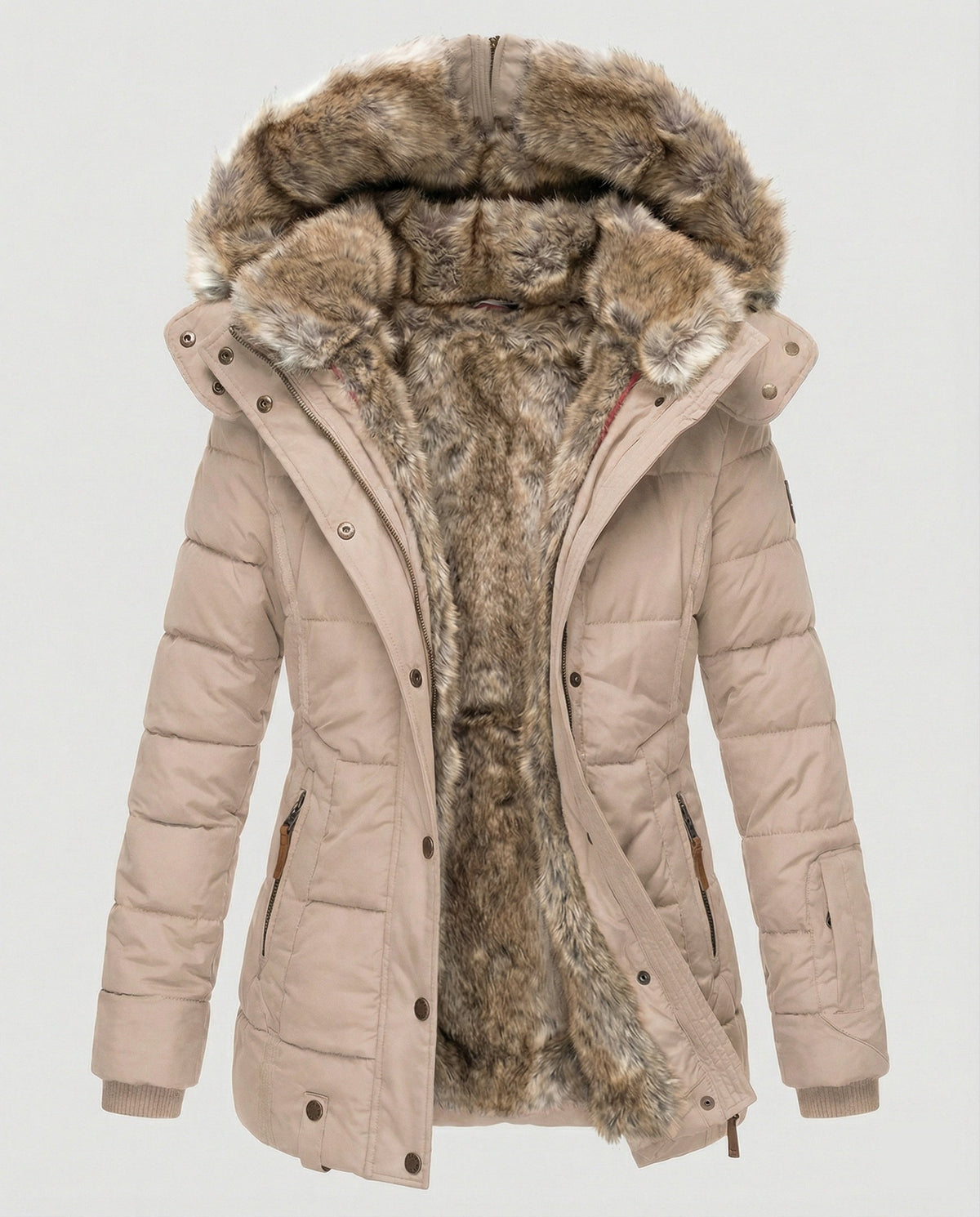Shop Velvia | Warm waterproof winter coat with lining and hood