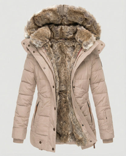 Shop Velvia | Warm waterproof winter coat with lining and hood