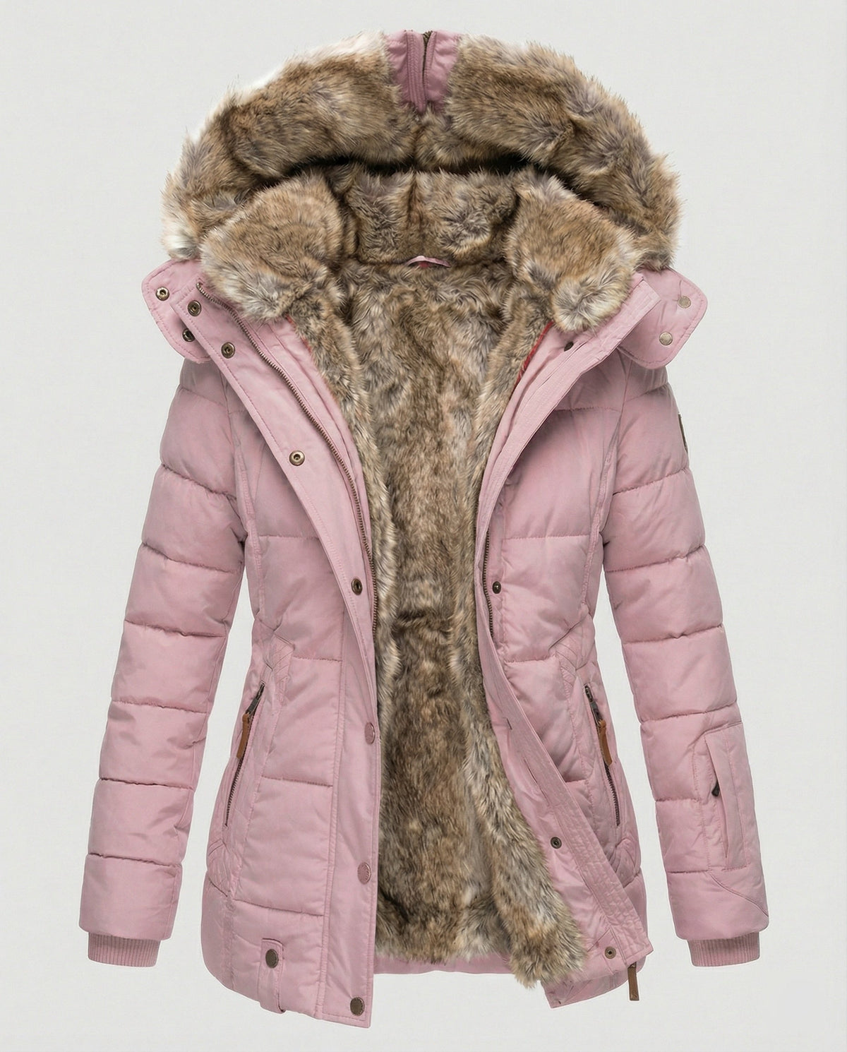 Shop Velvia | Warm waterproof winter coat with lining and hood