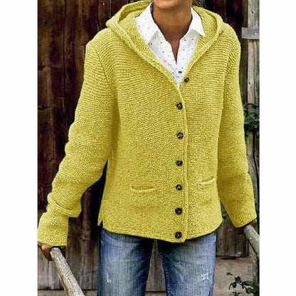 Shop Velvia Hooded Knit Coat