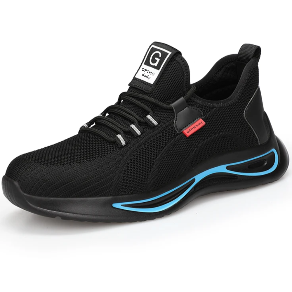 Orthopedic safety shoes with steel toe
