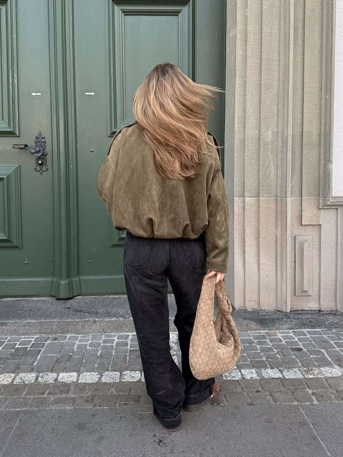 Shop Velvia | Suede Bomber Jacket