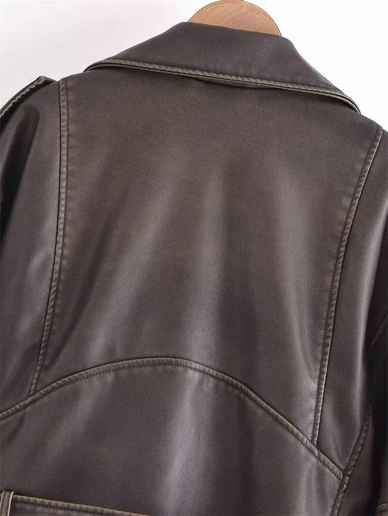 Shop Velvia | Short-Cut Biker Jacket - Vintage & Stylish