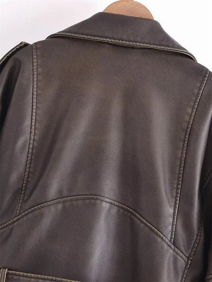 Shop Velvia | Short-Cut Biker Jacket - Vintage & Stylish