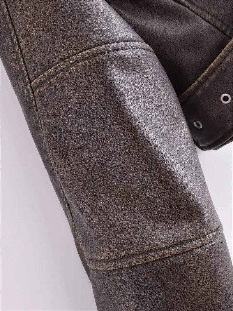 Shop Velvia | Short-Cut Biker Jacket - Vintage & Stylish