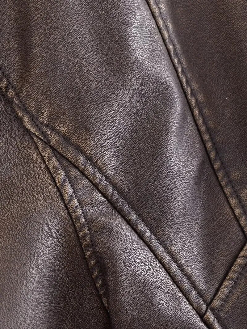 Shop Velvia | Short-Cut Biker Jacket - Vintage & Stylish