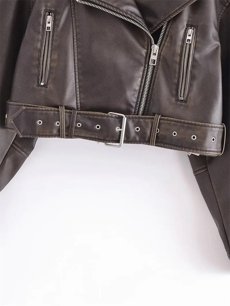 Shop Velvia | Short-Cut Biker Jacket - Vintage & Stylish