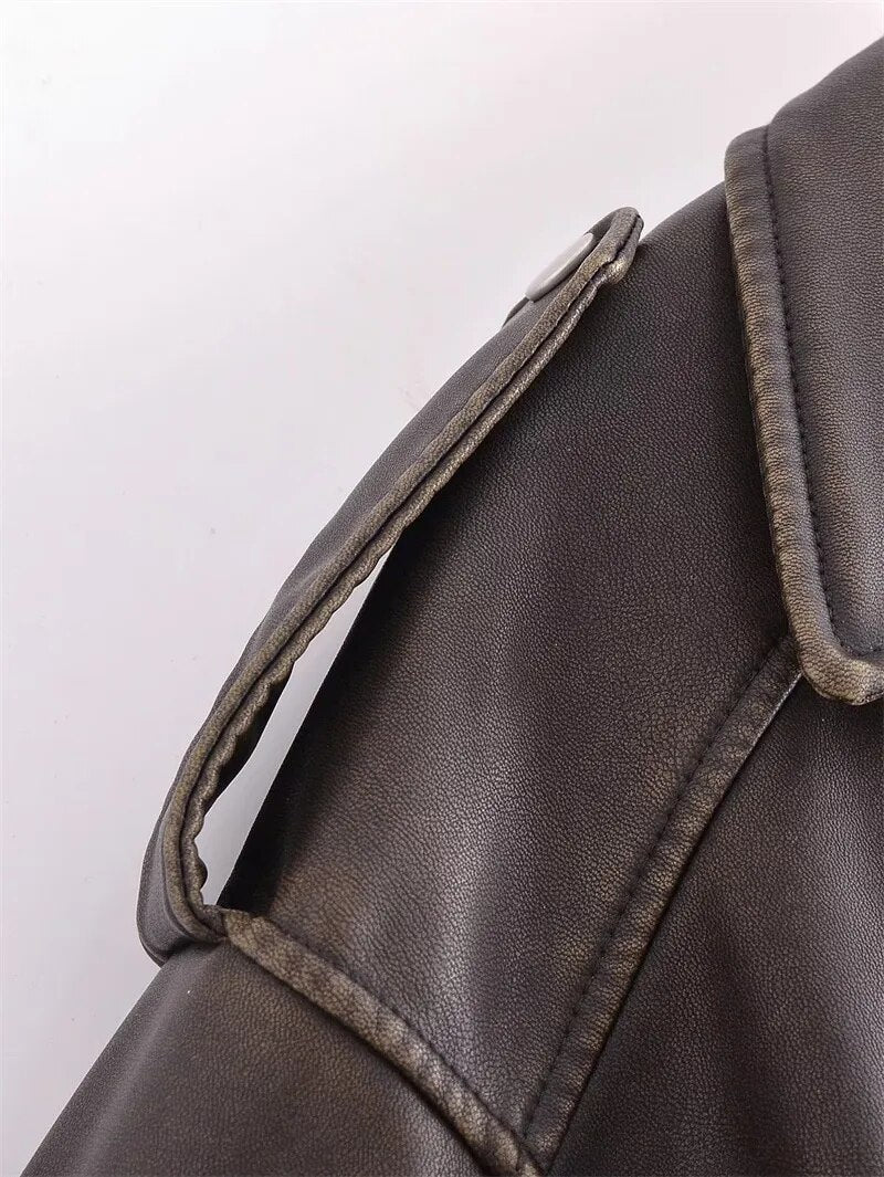 Shop Velvia | Short-Cut Biker Jacket - Vintage & Stylish