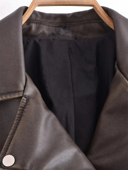 Shop Velvia | Short-Cut Biker Jacket - Vintage & Stylish