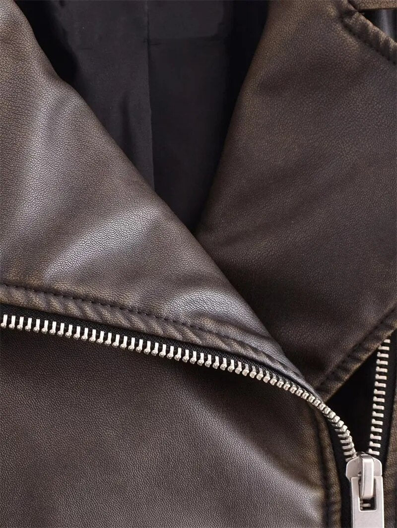 Shop Velvia | Short-Cut Biker Jacket - Vintage & Stylish
