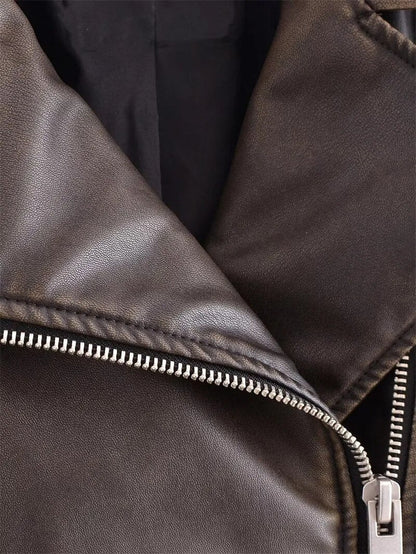 Shop Velvia | Short-Cut Biker Jacket - Vintage & Stylish