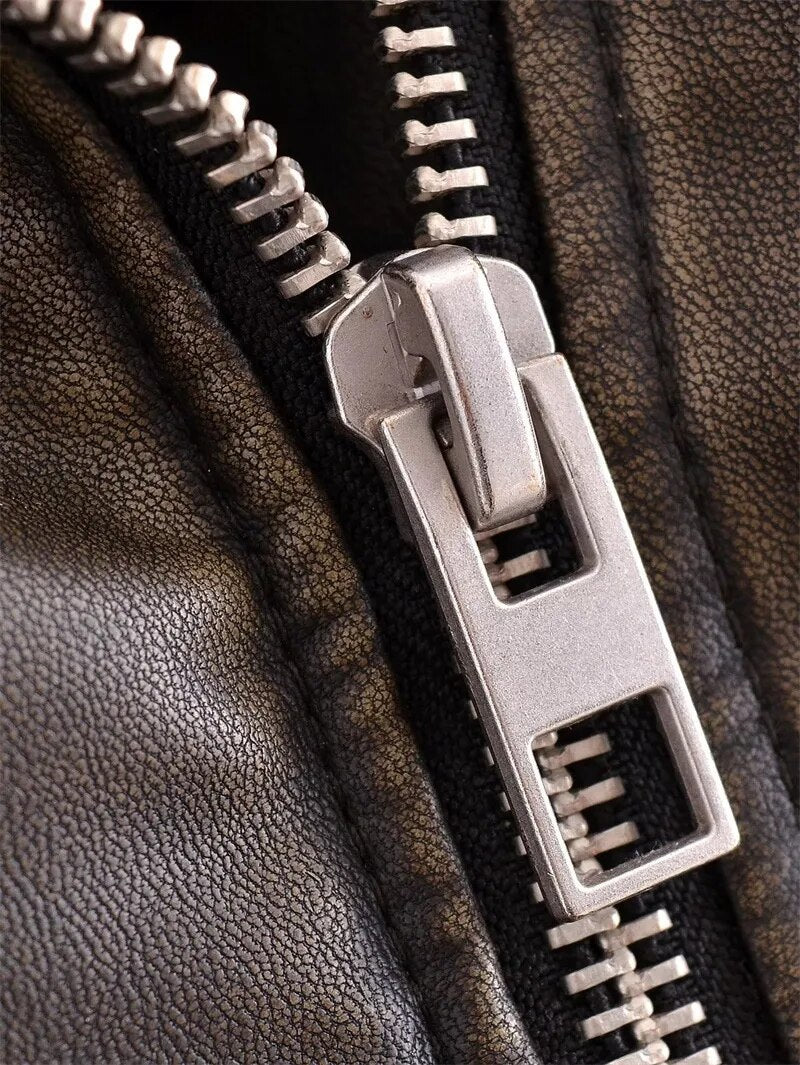 Shop Velvia | Short-Cut Biker Jacket - Vintage & Stylish